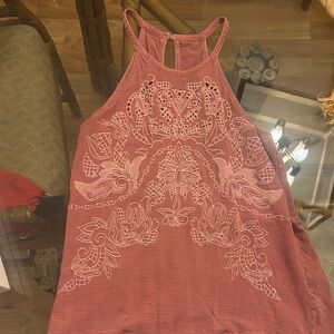 Women's Embroidered Free People Tank Top